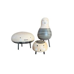 IKEA DVÄRGTALL Wooden Figurine Set of 3 Inma Bermudez Scandinavian Decor